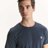 Clearance T-Shirt Bleu Marine Pietro En Coton Biologique Vetements