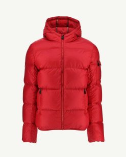 Online Doudoune A Capuche Rouge Java Vetements D'Exterieur