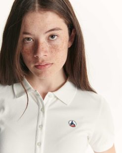 Hot Polo Franca En Coton Biologique Blanc Vetements