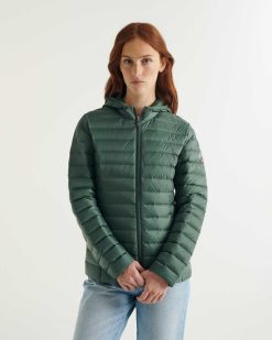 Clearance Doudoune Legere A Capuche Cloe Vert Celadon Vetements D'Exterieur