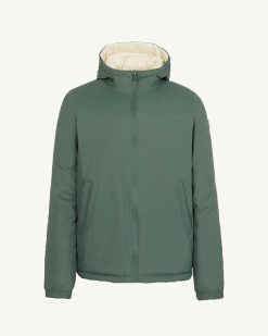 Online Veste Matelassee Reversible A Capuche Bergen 2.0 Vert Celadon/Argile Vetements D'Exterieur