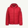 Online Doudoune A Capuche Rouge Hugo Vetements D'Exterieur