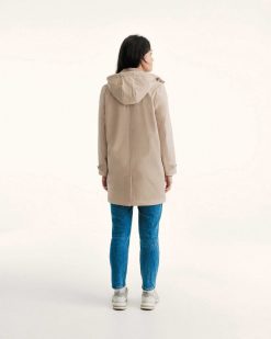 Wholesale Veste Impermeable Corinthe A Capuche Amovible Beige Vetements D'Exterieur