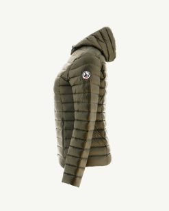 Clearance Doudoune Legere A Capuche Army Cloe Vetements D'Exterieur