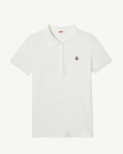 Hot Polo Franca En Coton Biologique Blanc Vetements