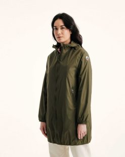 Wholesale Glendale Veste Impermeable Longue A Capuche Army Vetements D'Exterieur