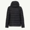 Clearance Doudoune Noire A Capuche Carla Vetements D'Exterieur