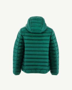 New Veste A Capuche Legere Vert Fonce De Puffer De Hugo Kid Vetements D'Exterieur