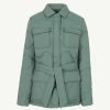 Clearance Veste Safari D'Hiver Ultralegere Carmen Vert Celadon Vetements D'Exterieur