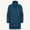 Best Veste Longue Impermeable A Capuche Oban Bleu Metal Vetements D'Exterieur