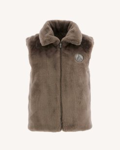 Best Manteau Reversible Sans Manches Swarovski Grand Froid Taupe Daria Vetements D'Exterieur