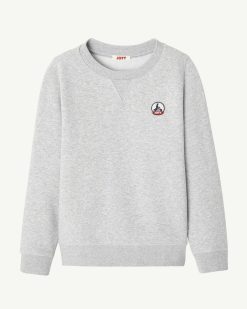 New Sweat-Shirt En Coton Biologique Pour Enfants Barcelos Gris Melange Vetements