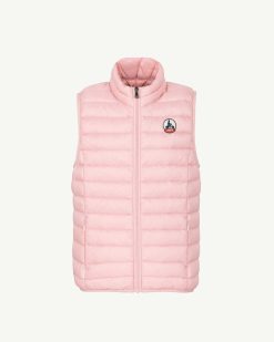 Best Veste Matelassee Sans Manches Rose Peche Zoe Kid Vetements D'Exterieur