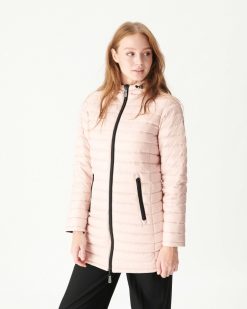 New Doudoune Legere Reversible Noir/Rose Clair Moscou Vetements D'Exterieur