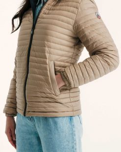 Hot Veste D'Hiver A Capuche Reversible Ultralegere Bangkok 2.0 Bleu Marine/Beige Vetements D'Exterieur