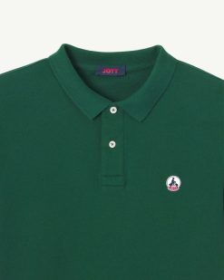 Hot Polo Marbella Vert Fonce En Coton Bio Vetements