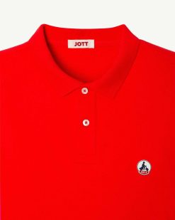 Hot Polo En Coton Biologique Marbella Rouge Feu Vetements