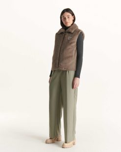 Best Manteau Reversible Sans Manches Swarovski Grand Froid Taupe Daria Vetements D'Exterieur