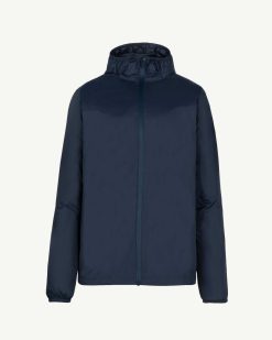 Wholesale Veste Pliable Impermeable Derry Bleu Marine Vetements D'Exterieur