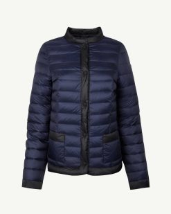 Clearance Veste D'Hiver Legere Bicolore Paola Bleu Marine/Noir Vetements D'Exterieur