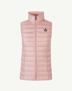 Clearance Doudoune Legere Sans Manches Seda Rose Peche Vetements D'Exterieur