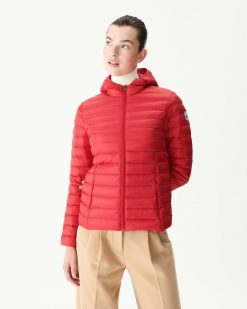 Clearance Doudoune Legere A Capuche Rouge Cloe Vetements D'Exterieur