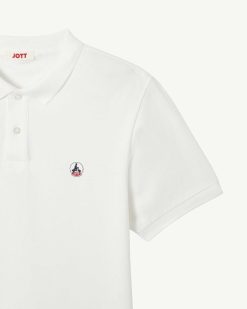 Clearance Polo Marbella Blanc En Coton Biologique Vetements