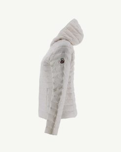 New Doudoune Legere A Capuche Blanc Cloe Vetements D'Exterieur