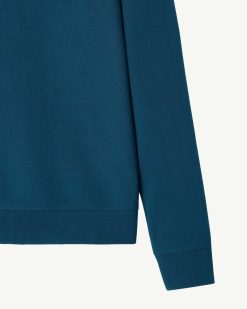 Clearance Sweat-Shirt Braga 2.0 En Coton Biologique Bleu Metal Vetements