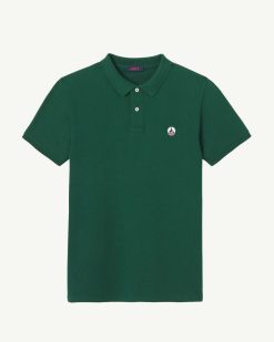 Hot Polo Marbella Vert Fonce En Coton Bio Vetements