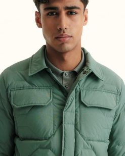 Clearance Andy Ultralight Overshirt Veste D'Hiver Vert Celadon Vetements D'Exterieur