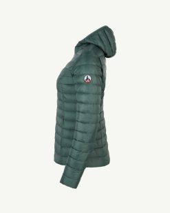 Clearance Doudoune Legere A Capuche Cloe Vert Celadon Vetements D'Exterieur