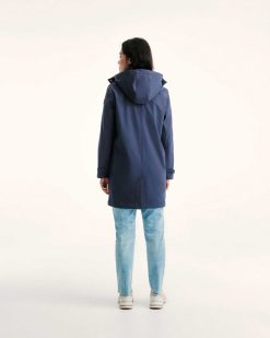 Hot Veste Impermeable Corinthe A Capuche Amovible Marine Vetements D'Exterieur