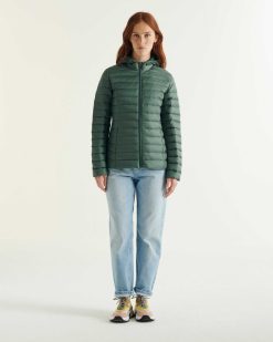 Clearance Doudoune Legere A Capuche Cloe Vert Celadon Vetements D'Exterieur