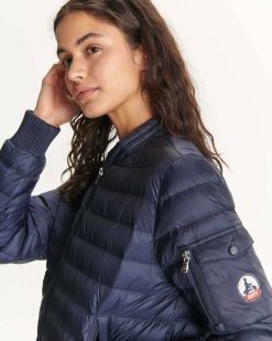 Wholesale Blouson Aviateur Leger Bleu Marine Emmy Vetements D'Exterieur