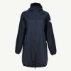 Online Veste Longue A Capuche Bleu Marine Copenhagen Vetements D'Exterieur