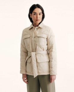 Hot Veste Safari D'Hiver Ultralegere Carmen Argile Vetements D'Exterieur