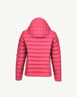 Hot Veste Matelassee A Capuche Legere Carla Kid Rose Cerise Vetements D'Exterieur