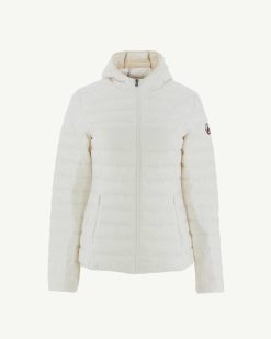 New Doudoune Legere A Capuche Blanc Cloe Vetements D'Exterieur