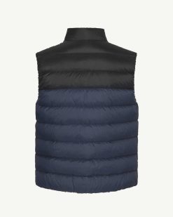 Hot Thomas Bicolore Gilet D'Hiver Bicolore Marine/Noir Vetements D'Exterieur