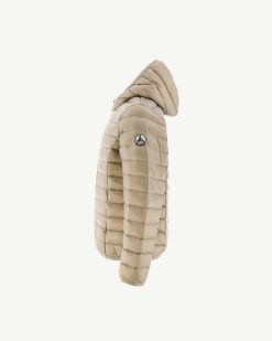 New Doudoune A Capuche Beige Hugo Vetements D'Exterieur