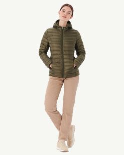 Clearance Doudoune Legere A Capuche Army Cloe Vetements D'Exterieur