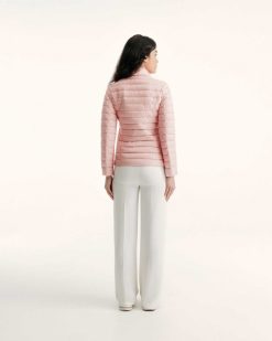 New Doudoune Legere Cha Rose Peche Vetements D'Exterieur