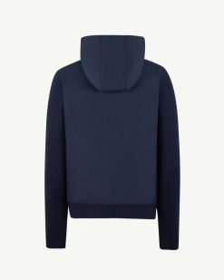 Hot Veste A Capuche Bi-Tissu Bleu Marine Bardenas Vetements D'Exterieur