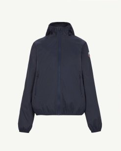 Hot Veste Impermeable Pliable Feroe Bleu Marine Vetements D'Exterieur