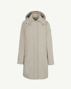 Wholesale Veste Impermeable Corinthe A Capuche Amovible Beige Vetements D'Exterieur