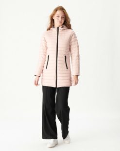 New Doudoune Legere Reversible Noir/Rose Clair Moscou Vetements D'Exterieur