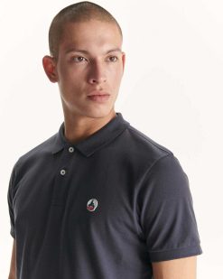 Hot Polo Marbella En Coton Biologique Bleu Marine Vetements