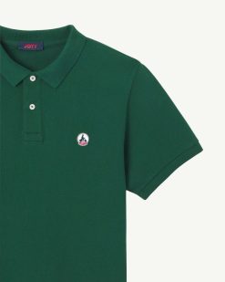 Hot Polo Marbella Vert Fonce En Coton Bio Vetements