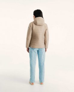 Hot Veste D'Hiver A Capuche Reversible Ultralegere Bangkok 2.0 Bleu Marine/Beige Vetements D'Exterieur